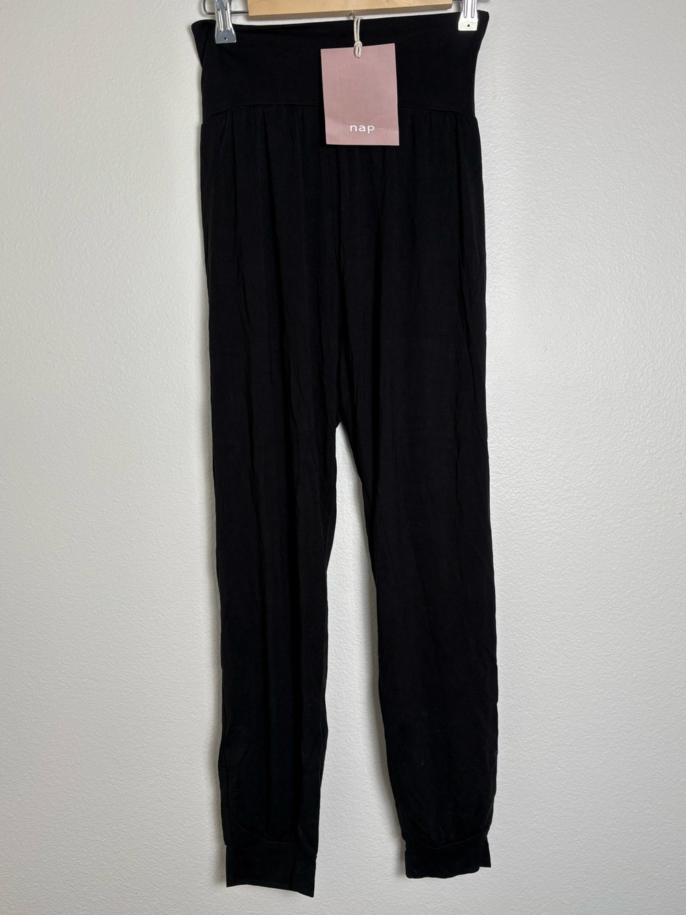 Nap Loungewear Black High-Waist Lounge Pants Size Large